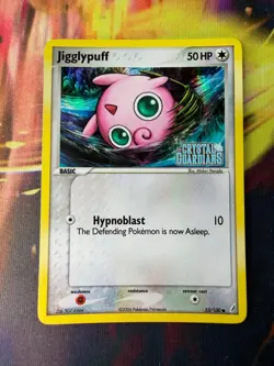 Jigglypuff 53/100 MP-DMG Reverse Holo STAMPED Crystal Guardians 2006 Pokemon TCG - Image 1