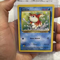 Pokemon TCG Goldeen Base Set 2 76/130 Regular Unlimited Common NM Pokemon WOTC - Image 1
