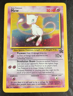 Mew Holo #9 WOTC Black Star Promo Pokemon TCG 2000 Swirl nm - Image 1