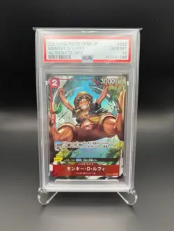 Monkey D. Luffy 2023 One Piece OP06 JP PSA 10 GEM MINT Alternate Art #013 - Image 1