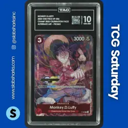 2023 ONE PIECE CHAMP. 23' CELEB. PACK PROMO #P-006 MONKEY.D.LUFFY ALT ART TAG 10 - Image 1