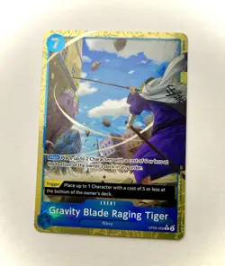 Bandai One Piece CCG Gravity Blade Raging Tiger OP06-058 Rare Foil Alternate Art - Image 1