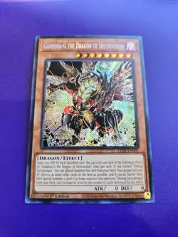 Gandora-G the Dragon of Destruction Secret Rare 1st Ed LEDE-EN001 NM Yugioh - Image 1