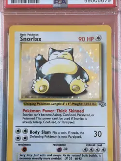 1999 Pokemon Jungle Snorlax Holo Card PSA 6 EX-MT 11/64 - Image 2