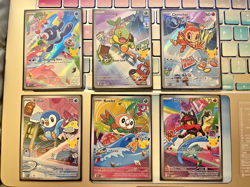 Pokemon Mega Evolution Promo Card Lot 6 Holo Pikachu Stamp Chimchar Turtwig Popp - Image 1