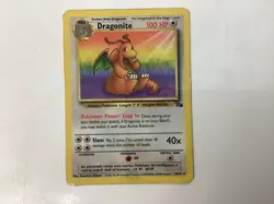 1999 Dragonite 19/62 Fossil Regular Pokemon Card With Molded Case - Image 1