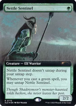 Nettle Sentinel (Secret Lair) FOIL PROMO NM Green Rare MAGIC MTG CARD ABUGames - Image 1