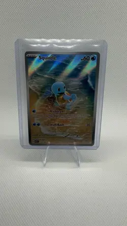 Pokemon TCG Squirtle 170/165 Scarlet & Violet 151 Illustration Rare Holo Card - Image 1