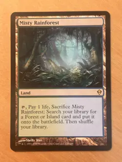 MTG Magic the Gathering Misty Rainforest Zendikar NM - Image 1