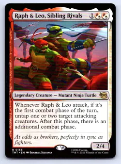 MTG Raph & Leo Sibling Rivals Normal R Ninja Turtles TMT 166 NM Magic - Image 1