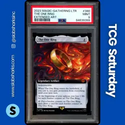 2023 MAGIC: THE GATHERING LORD OF RINGS TALES MIDDLE-EARTH #0380 ONE RING PSA 9 - Image 1