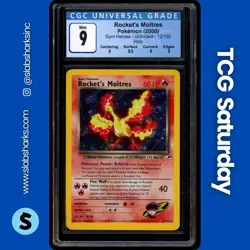 2000 POKEMON GYM HEROES #12/132 ROCKET'S MOLTRES HOLO RARE CGC 9 - Image 1