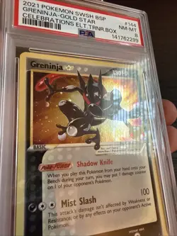 Greninja Gold Star Holo Promo SWSH144 2021 Pokemon Celebrations PSA 8 NM-MT - Image 4