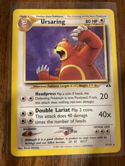 Pokemon TCG Neo Discovery Ursaring 34/75 Non-Holo Rare - Image 1