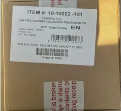 Pokemon TCG PRISMATIC EVOLUTION Tech Sticker Collection 12ct Display Sealed CASE - Image 1