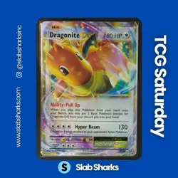 2016 POKEMON XY EVOLUTIONS #72/108 DRAGONITE EX HOLO - Image 1