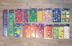 Lot Of 17 Pokemon First Gen Stickers 1998 - 2000s Brand New Sealed Packs - Image 1
