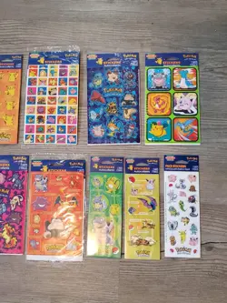 Lot Of 17 Pokemon First Gen Stickers 1998 - 2000s Brand New Sealed Packs - Image 2