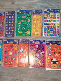 Lot Of 17 Pokemon First Gen Stickers 1998 - 2000s Brand New Sealed Packs - Image 3