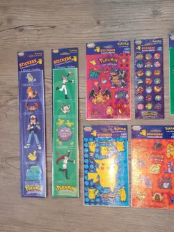 Lot Of 17 Pokemon First Gen Stickers 1998 - 2000s Brand New Sealed Packs - Image 4
