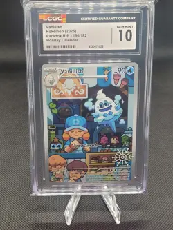 Pokemon Vanillish 190/182 Paradox Rift Holiday Calander CGC 10 (2025) - Image 1