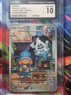 Pokemon Vanillish 190/182 Paradox Rift Holiday Calander CGC 10 (2025) - Image 3