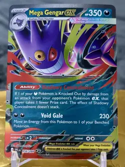 Mega Gengar EX Phantasmal Flames 056/094 Pokemon TCG Double Rare Mega Evolution - Image 1