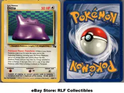 1999 Pokemon, Fossil, #18/62 Ditto, Rare (b) - Image 1