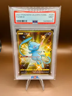 2021 Pokemon Celebrations Mew 025/025 Secret Rare PSA 9 - Image 1