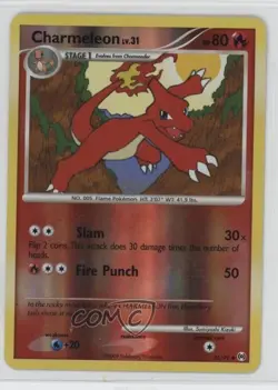Charmeleon Reverse Foil Pokemon Platinum Arceus #35 2009 - Image 1