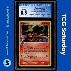 2006 POKEMON EX HOLON PHANTOMS #26/110 RAYQUAZA REVERSE HOLO STAMPED CGC 8.5 - Image 1