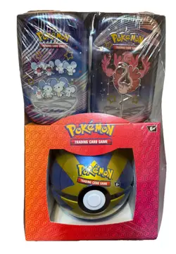 Paldean Fates 2x Mini Tins + Pokeball Box Pokemon TCG Factory Sealed New - Image 1
