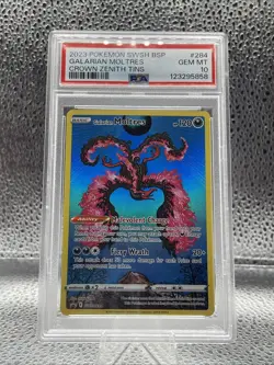 Pokemon Galarian Moltres Crown Zenith Tins SWSH284 Promo Psa 10 - Image 1