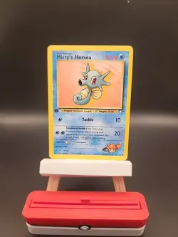 💥 Misty's Horsea 1st Edition Gym Heroes Pokemon 2000 Vintage # 86/132 - Image 1
