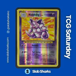 2016 POKEMON XY EVOLUTIONS #45/108 NIDOKING REVERSE HOLO - Image 1
