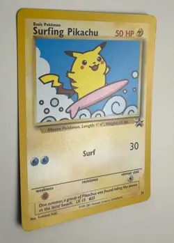 2001 WOTC POKEMON LEAGUE SURFING PIKACHU #28 BLACK STAR PROMO NM B - Image 5