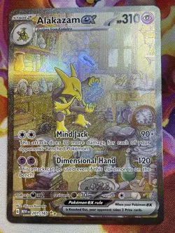 Pokemon Alakazam ex 201/165 Scarlet & Violet 151 Illustration Rare Holo NM - Image 1
