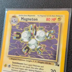 Pokemon TCG Magneton Fossil 11/62 Holo Rare 80 HP 1999 Mint/Near Mint - Image 2