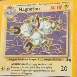 Pokemon TCG Magneton Fossil 11/62 Holo Rare 80 HP 1999 Mint/Near Mint - Image 4
