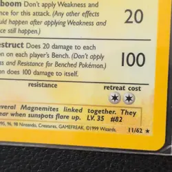 Pokemon TCG Magneton Fossil 11/62 Holo Rare 80 HP 1999 Mint/Near Mint - Image 5