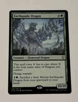 MTG Earthquake Dragon Commander Legends: Battle for Baldur's Gate NM - Image 1