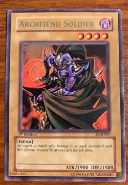 Yu Gi Oh 1st Edition Archfiend Soldier #DCR-057 - Image 1