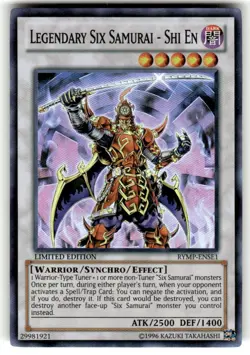 Legendary Six Samurai - Shi En RYMP-ENSE1 Super Rare Limited Edition NM Yugioh - Image 1
