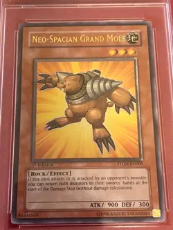 Yu-Gi-Oh Neo-Spacian Grand Mole Ultimate Rare 1st Edition PSA Mint 9 - Image 2