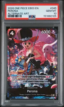 PSA 10 Perona Alternate Art EB03-045 Extra Booster: One Piece Heroines Edition - Image 1
