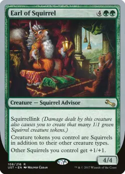 MTG Magic the Gathering Earl of Squirrel (108/288) Unstable LP - Image 1