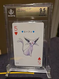POKEMON ESPEON #196 Gold Poker Card BGS 9.5 🔥🔥 - Image 1