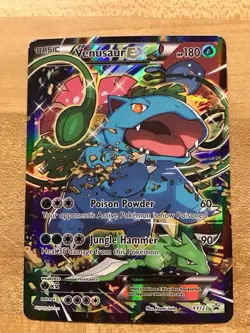 Pokemon TCG Venusaur EX Black Star Promo Full Art Holo Card XY123 NM Rare TCG - Image 1