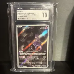 Mewtwo CGC 10 Sv2a 183/165 Art Rare Holo Japanese Pokemon Card 151 - Image 1