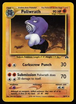 Poliwrath #28 Neo Discovery Pokemon Card - Image 1